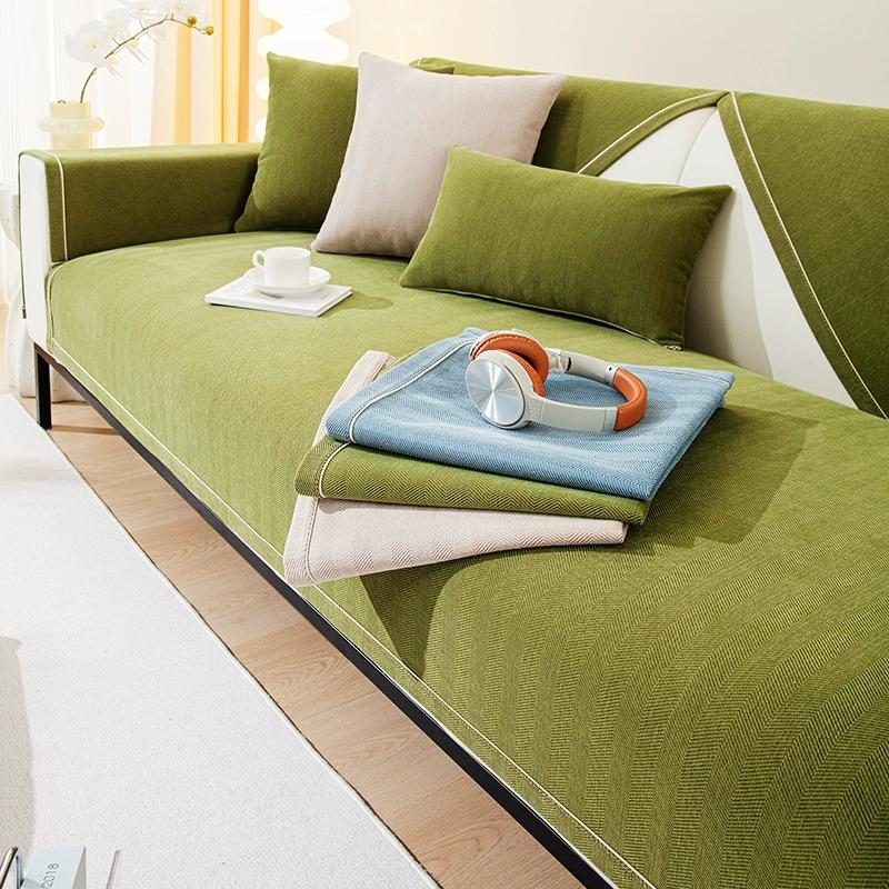 Four Seasons Universal Fashion Sofa Cushion Minimalist Modern Anti Slip Chenille Sofa Cover Household Dustproof Backrest Cover Cloth Towel