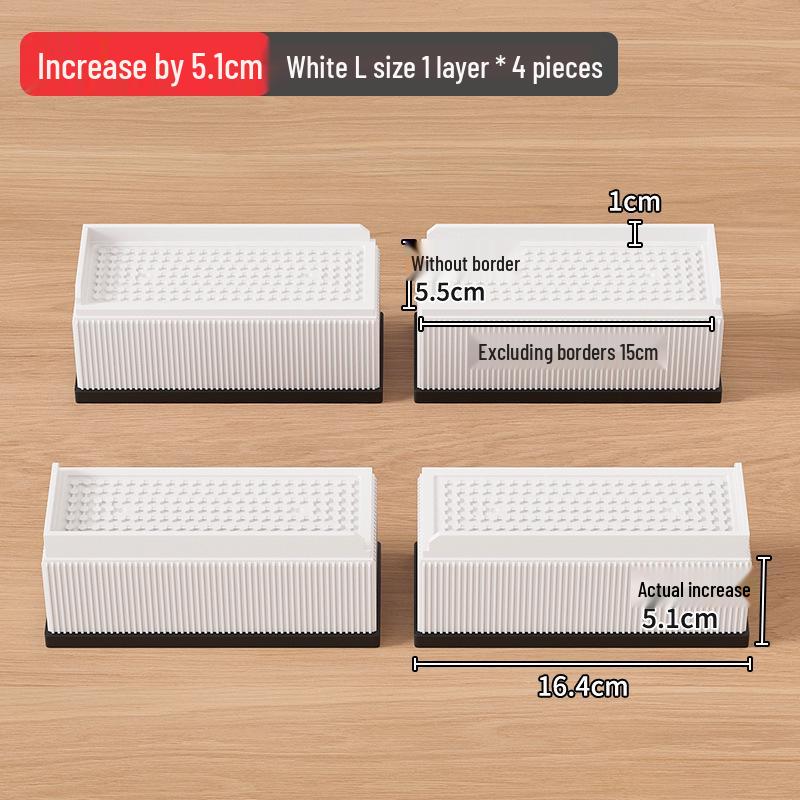 Non-Slip Furniture Heightening Pads for Table, Sofa, Coffee Table, TV Cabinet - Shockproof Leg Risers