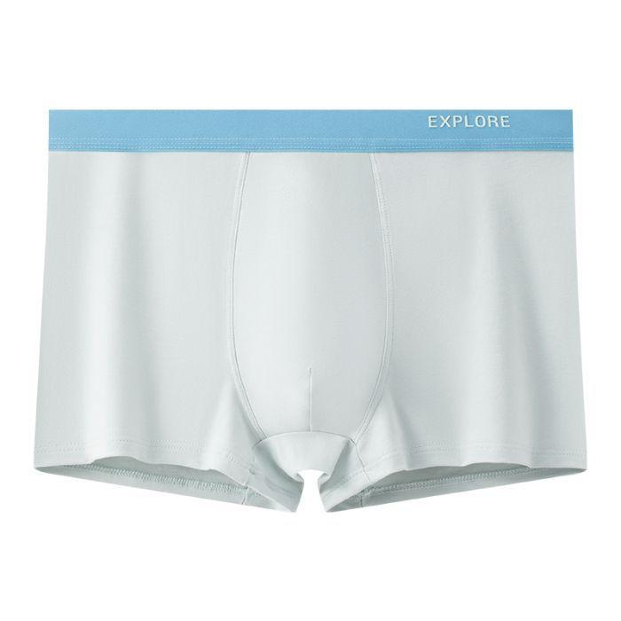 Men's Spring and Autumn Letters Pure Color Without Marks Flat Angle Underwear