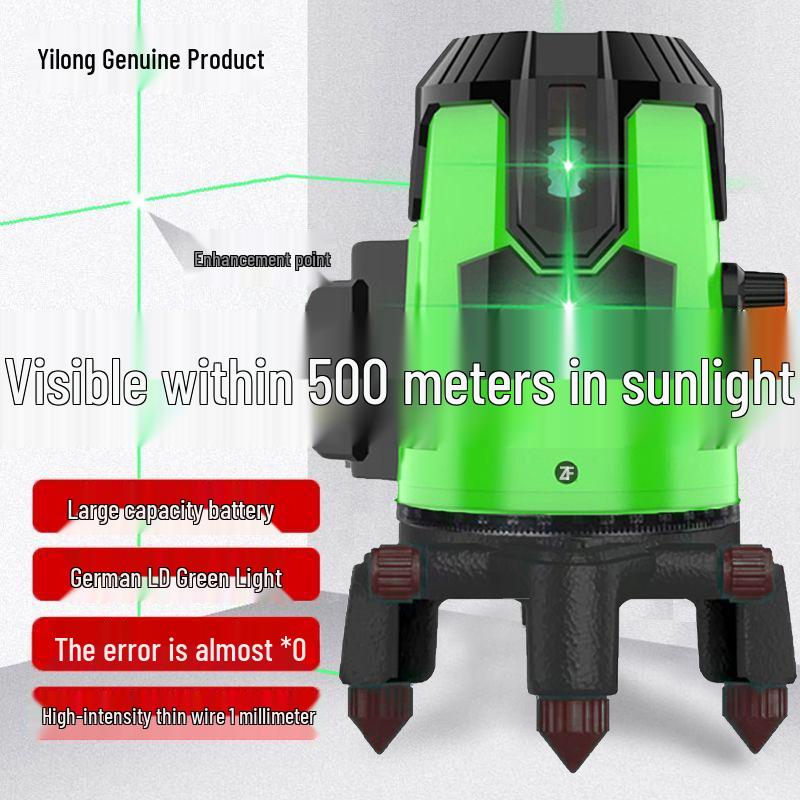 High-Precision Outdoor Automatic Green Infrared Laser Level with Strong Light and Fine Line