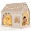 Cort EagleStone pentru Fete, Cort de Joacă de Interior cu Dublu, Include Depozitare 125cm x 100cm x 130cm Bază Secretă Ușoară, 1 Bandă LED - Uși, Geantă, (W) (D)