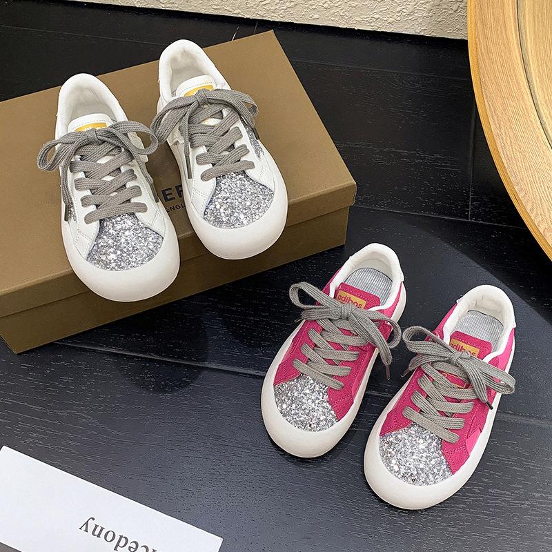 Children's Rhinestone Princess Student Board Shoes 2025 Spring New Autumn Students Boys and Girls Korean Version Versatile Casual Shoes