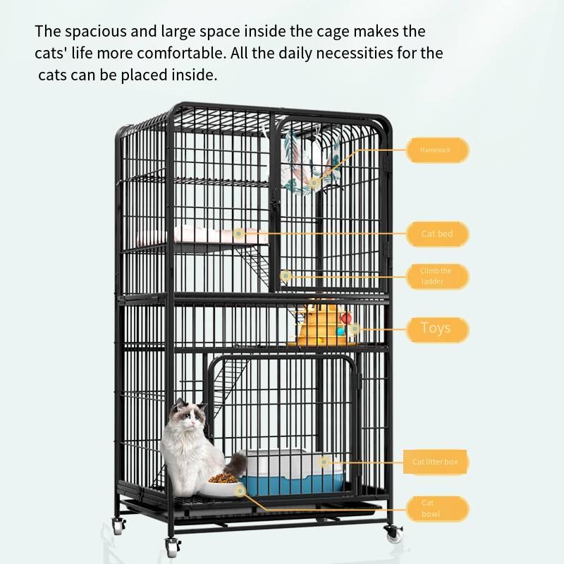 Double-layered and widened cat house pet cage cat climbing frame indoor cat house villa super large free space all sizes