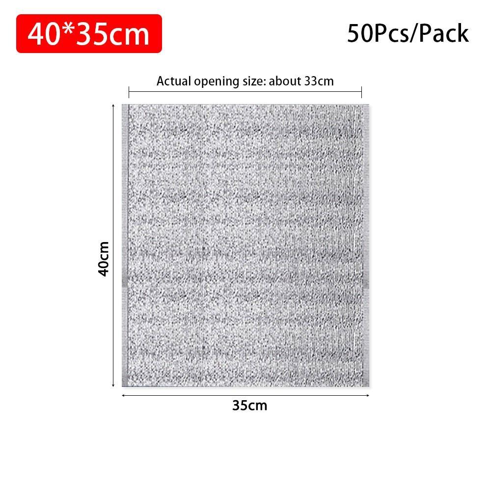 50Pcs/Pack Aluminum Foil Cooler Bag Insulation Folding Picnic Portable  Food Thermal Packing Bag Food Delivery Drink Insulated