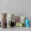 Cat Silicone Mold Pinching Toy DIY Kitten Aroma Candle Plaster Ornaments Molds Candle Making Supplies