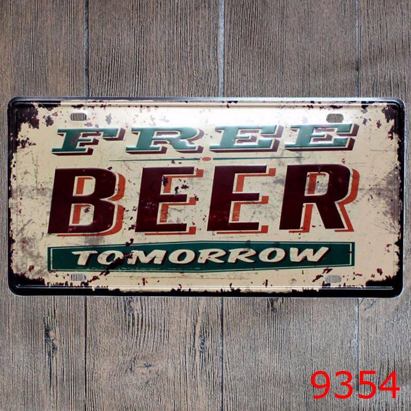 Retro Tin Painting Coffee Shop Bar Restaurant European And American Decoration