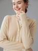 2025 Winter Women's Faux Two-Piece Cashmere Half-Open Neck Slimming Pullover Sweater