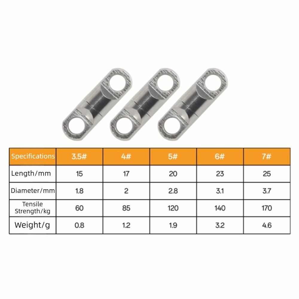 15PCS Durable Stainless Steel Fishing Swivels Heavy Duty Column Bearing Swivels 360° Swivel Connectors Saltwater Fishing