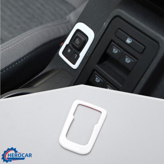 White Rearview Mirror Button Adjust Decor Cover Trim For Ford Bronco -25