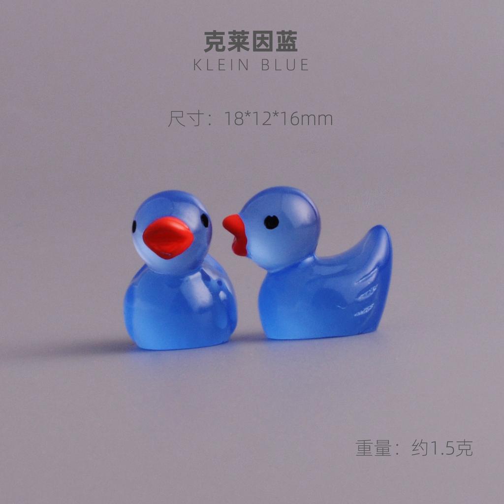 10pcs Luminous Mini Ducks Moss Microlandscape Miniature Duck Figurines Fairy Garden Accessories Home Decor Glow In The Dark