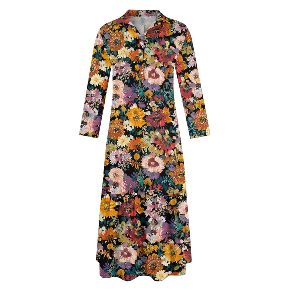 Women's Casual Loose Fashionable Floral Print Dress