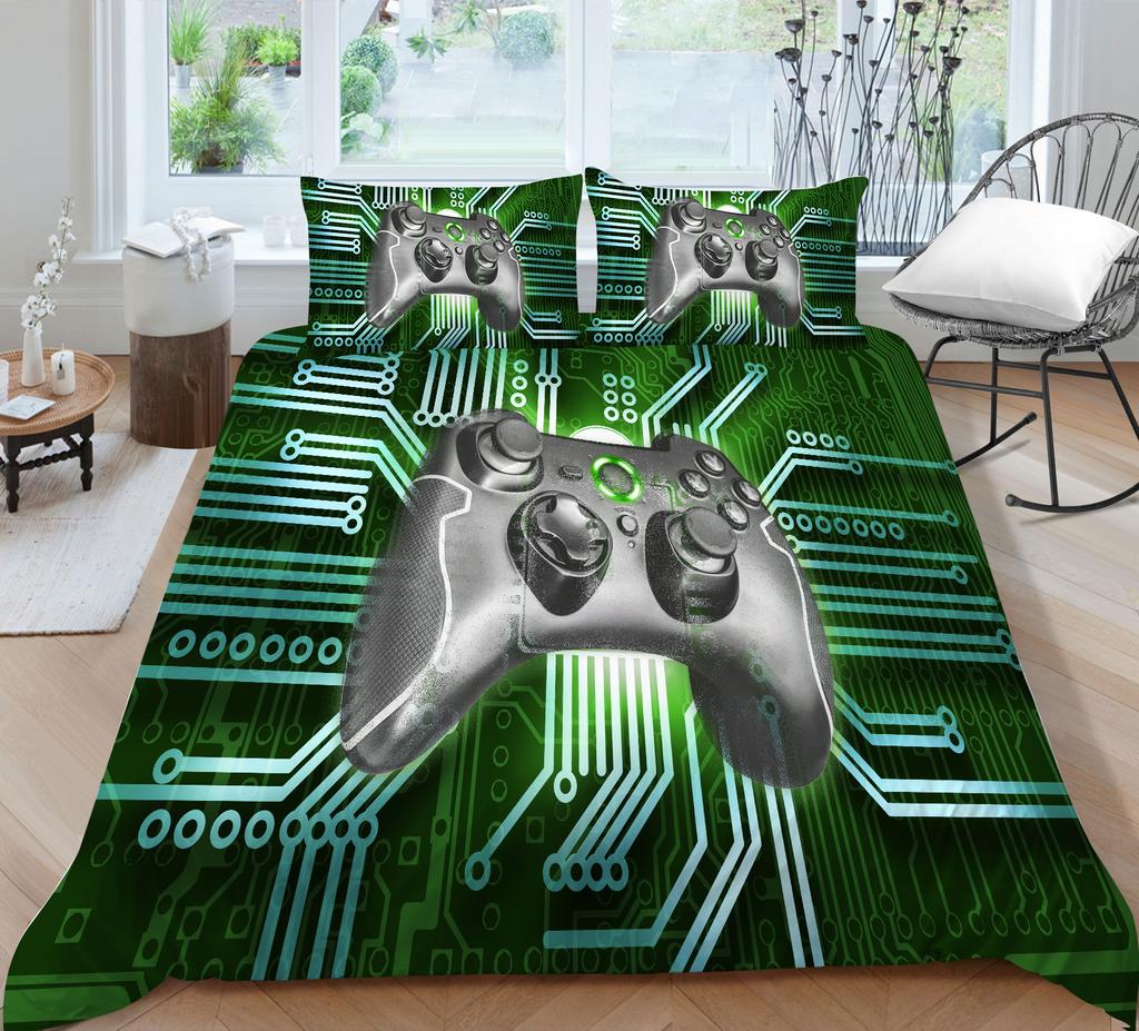 Game Mouse Zestaw pościeli domowej Poszwa na kołdrę i poszewka na poduszkę Sypialnia Pościel domowa Pełnowymiarowa zmywalna Wygodna poszewka na kołdrę Poszewka na poduszkę