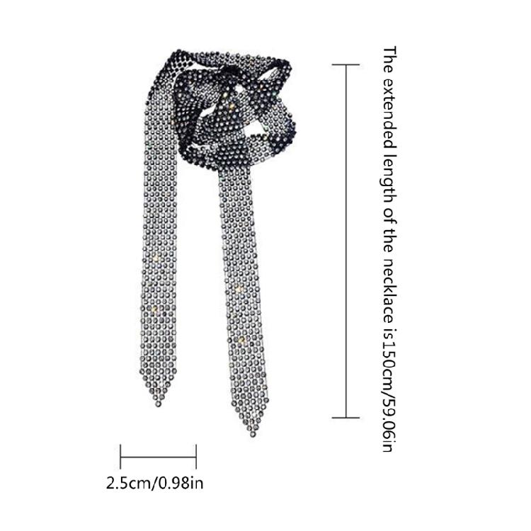 Neckerchiefs Necklace Female High-end Design Sense All-match Sweater Chain