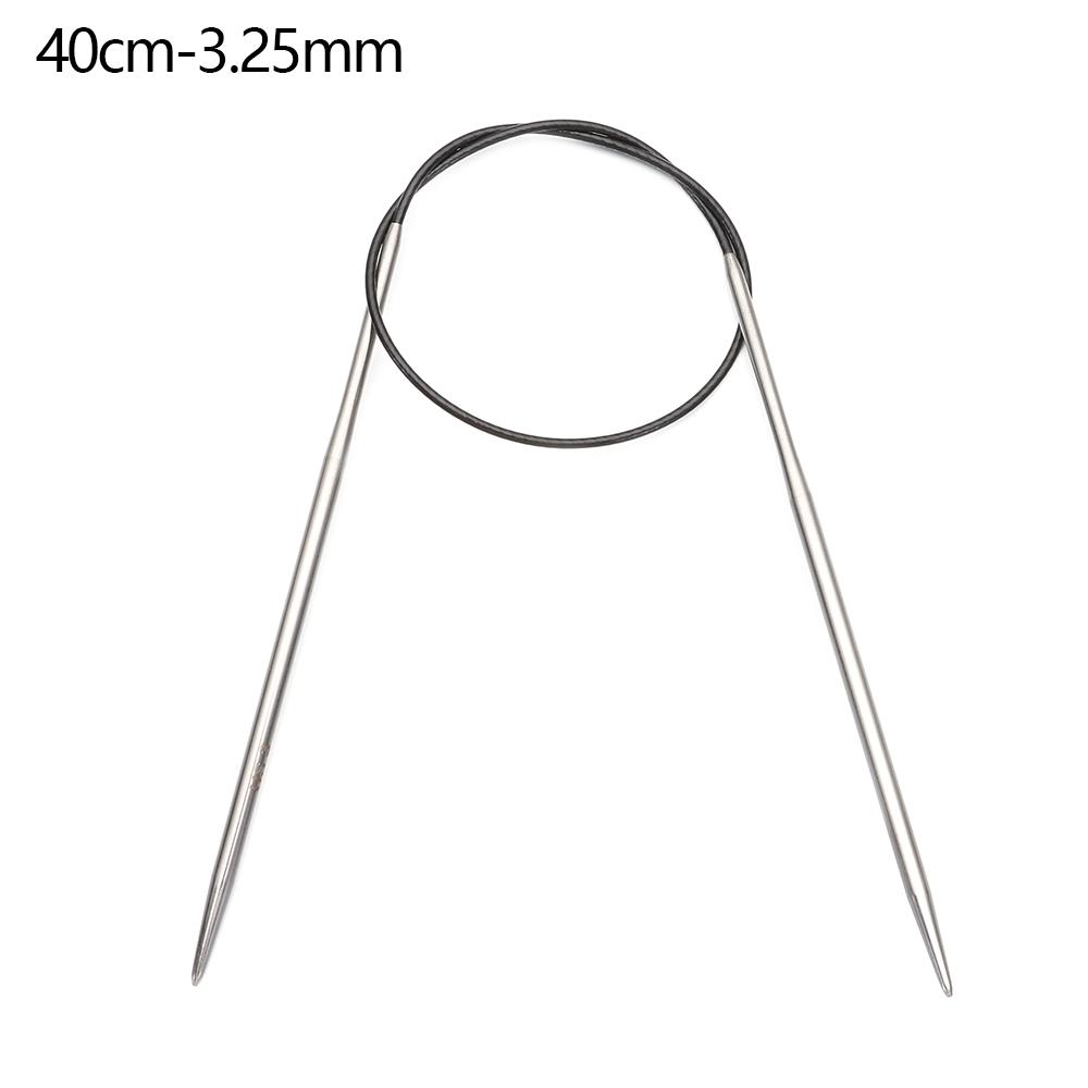 80/100cm Stainless Steel Circular Needle Round Weaving Knitting Needles Handmade Crochet Hook DIY Crafts Household Sewing Pins
