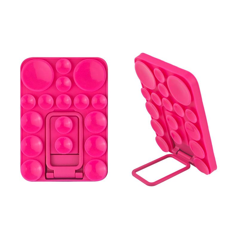 Universal Silicone Phone Holder: Suction Cup, Self-Adhesive, Folding Design