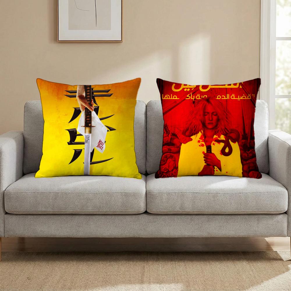 Kill Bill Cushion Cover Multi-Scene Pillow Cover for Home & Car - Reversible, Soft & Durable for Daily Use