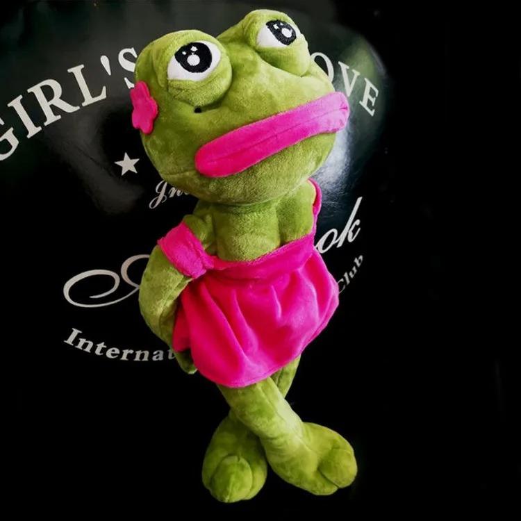 45Cm Sad Frog Plush Toy Soft Stuffed Pillow Expression Pepe The Sad Frog Animal Plush Doll Birthday Boys Girls Birthday Gift
