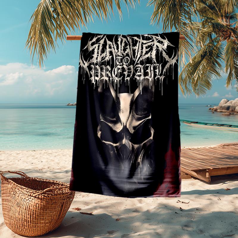 Slasher to Prevail Black Metal Fashion Beach Towel: Ideal for Summer Adventures Soft, absorbent and quick drying suitable for swimming and bathing
