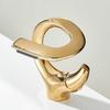 Bathroom Basin Faucets Single Handle Waterfall Taps Solid Brass Basin Mixers Taps S-shaped Design Water Taps