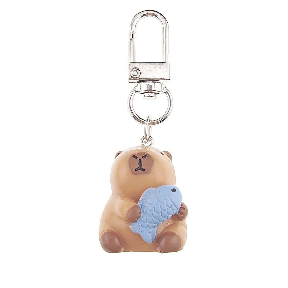 DIY Capybara Keychain Party Outfit Decor Key Pendant 3D Key Ring  Car