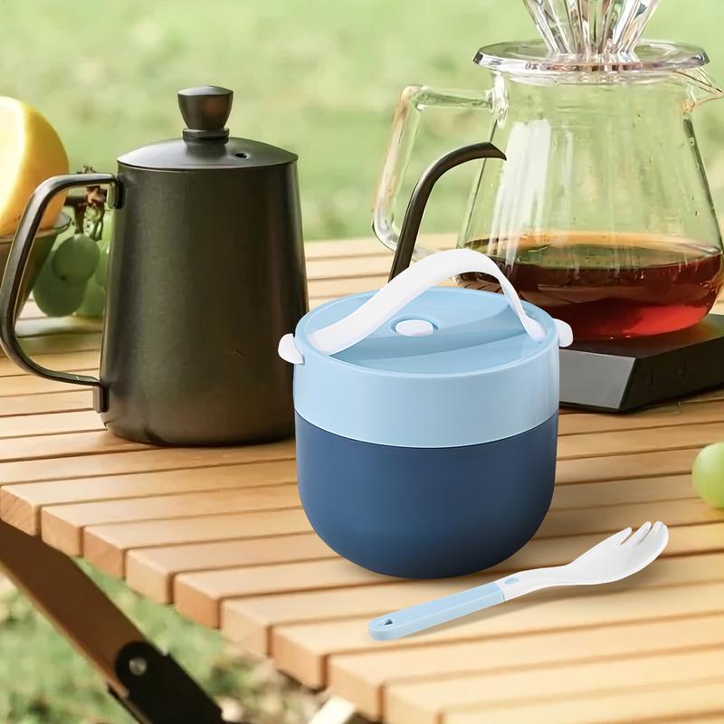 600ml Lebensmittel Thermobehälter Auslaufsicher Isolierter Suppenbecher Thermosbehälter Edelstahl Lunchbox Mit Löffel Thermo Warmhalten