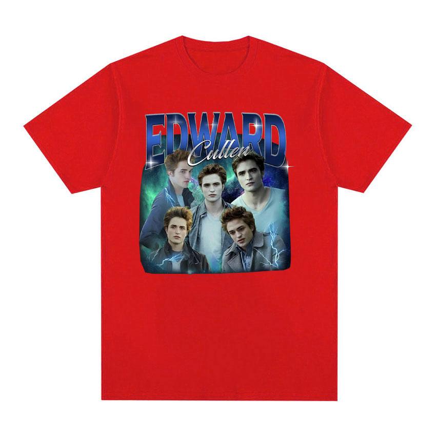 Twilight Edward Cullen Robert Pattinson Graphic T Shirt Unisex Harajuku Hip Hop Oversized T-shirt Unisex Casual Cotton Loose Tshirt S