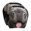 Protective Covers for Car Seats 2PCS Universal Knitting Headrest Cover, Dog/Cat/Tiger/Monkey Fit Auto Accessories Printed, Breathable Stretch Vehicle