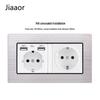 Type 146 Dual USB 16A Two-Gang European Power Socket Panel with German Standard Switch (Concealed)