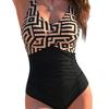 1011 European and American women's one-piece swimsuit cross explosion backless sexy vacation beach