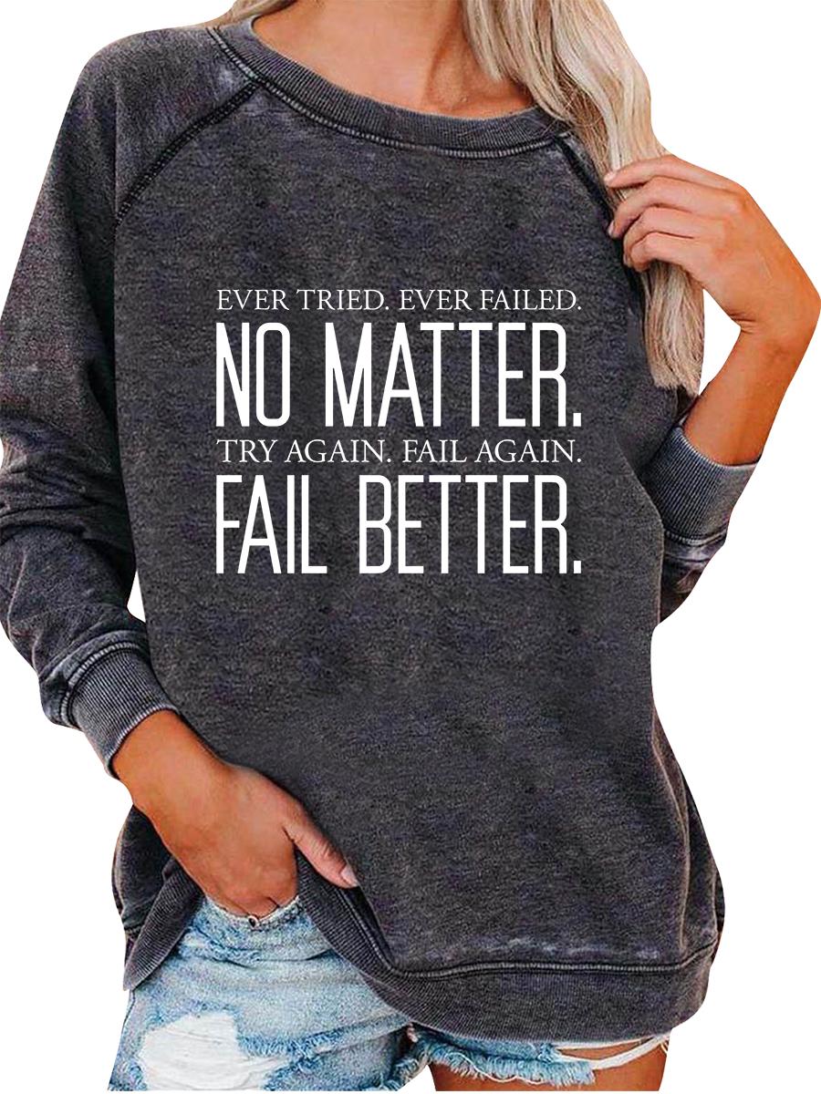 

Female Oversized Sweatshirt Spring/Fall Fashion Print Top Women s Pullover Sweatshirt 3XL серый