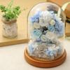 Teatsite Preserved Flowers, Flower Gift, Glass Dome Ferris Wheel (2 Blue Roses)
