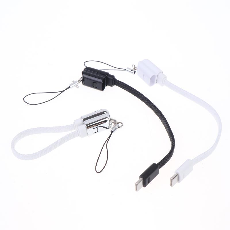 1 stk 60W USB Type C til Type C Kabel Data Kort Kabel For De Fleste Mobiltelefoner Rask Lading USB C til C Kabel Nøkkelring