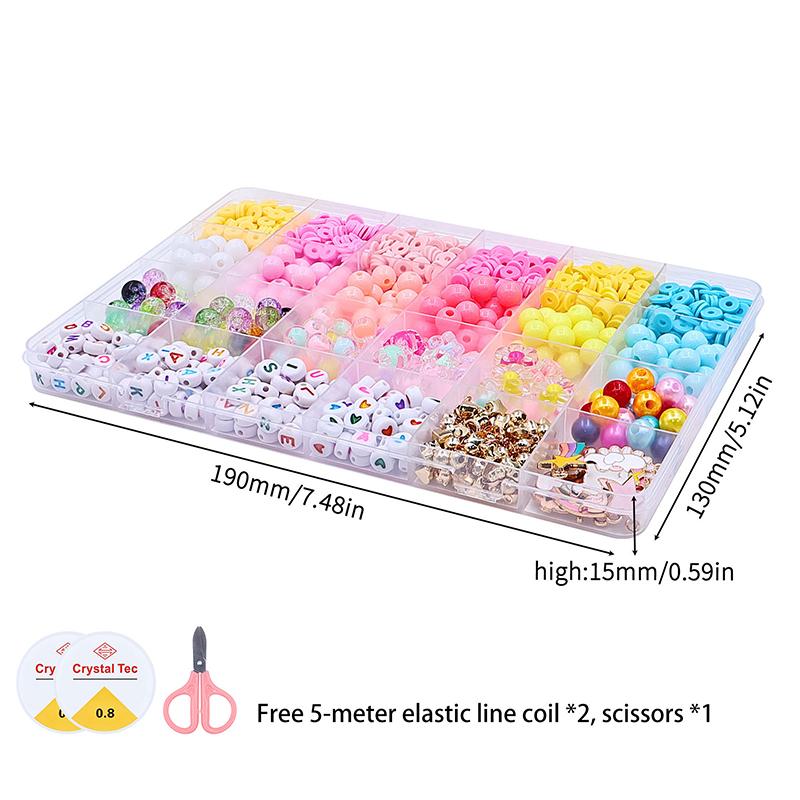 1Set Macaroon Color Beads Kit For Diy Jewelry Making Flat Loose Beads Kits Diy Jewelry Making Set Diy Jewelry Making Supplies