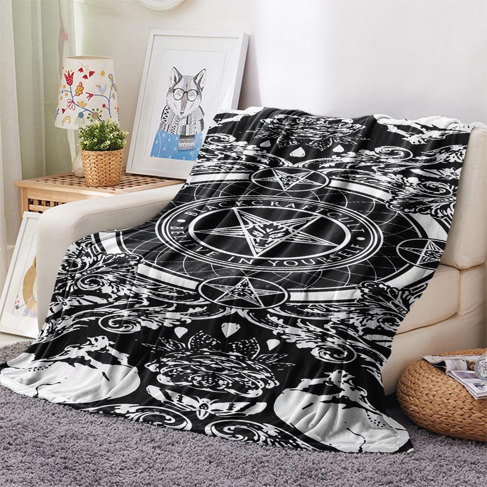 1PC Religion Print FlAannel Blanket, High quality Comfortable for All Seasons, Home Decor, Warmth and Comfort