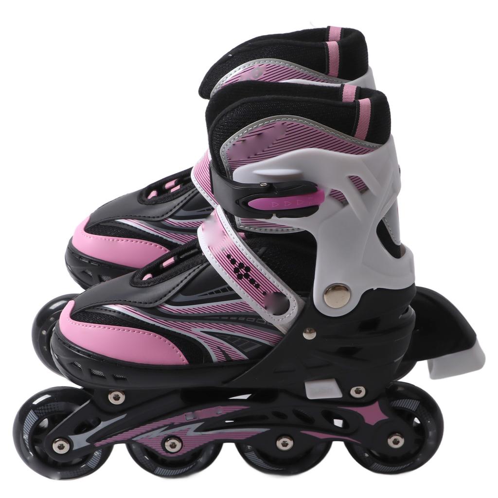 Inline Skates Pink M Roller Blades Adjustable PU Mesh Stable Slide Roller Skates for Girl Boy Teen