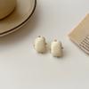 Elegant Acrylic Stud Earrings Acrylic Metal Material White Fashion Jewelry  Holiday
