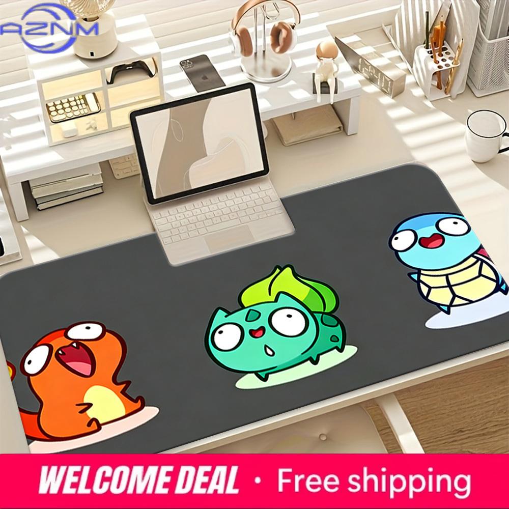 Cute Kanto Starters Anime Gaming Mouse Pad NonSlip Desk Mat 30x80x0.2cm