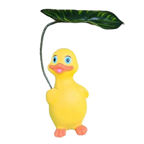 

Садовая утка со статуэткой с зонтиком, смола, садовое украшение в виде утки, реалистичная утка, украшения для газона для внутреннего и наружного использования жёлтый