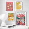 Nordic Posters And Prints 70s Vintage Love Flower Power Peace Hippie Wall Art Canvas Painting Wall Picture For Living Room Decor