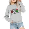 Kids' Fashion Loose-Fit Casual Long-Sleeve Christmas Print Oversized Crewneck Sweatshirt