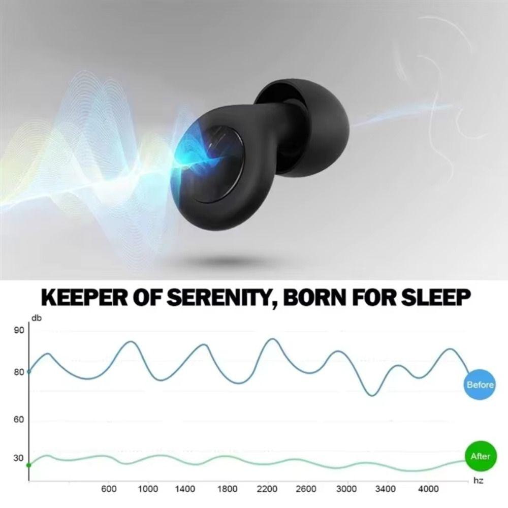Silicone Material Noise Cancelling Earplugs Soft Texture Hearing Protection  Noise Reduction