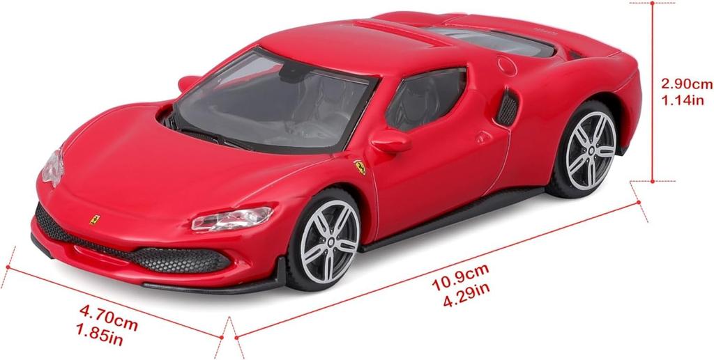 Bburago Ferrari scale diecast model car FERRARI 296 GTB 1/43 (red) [Used]