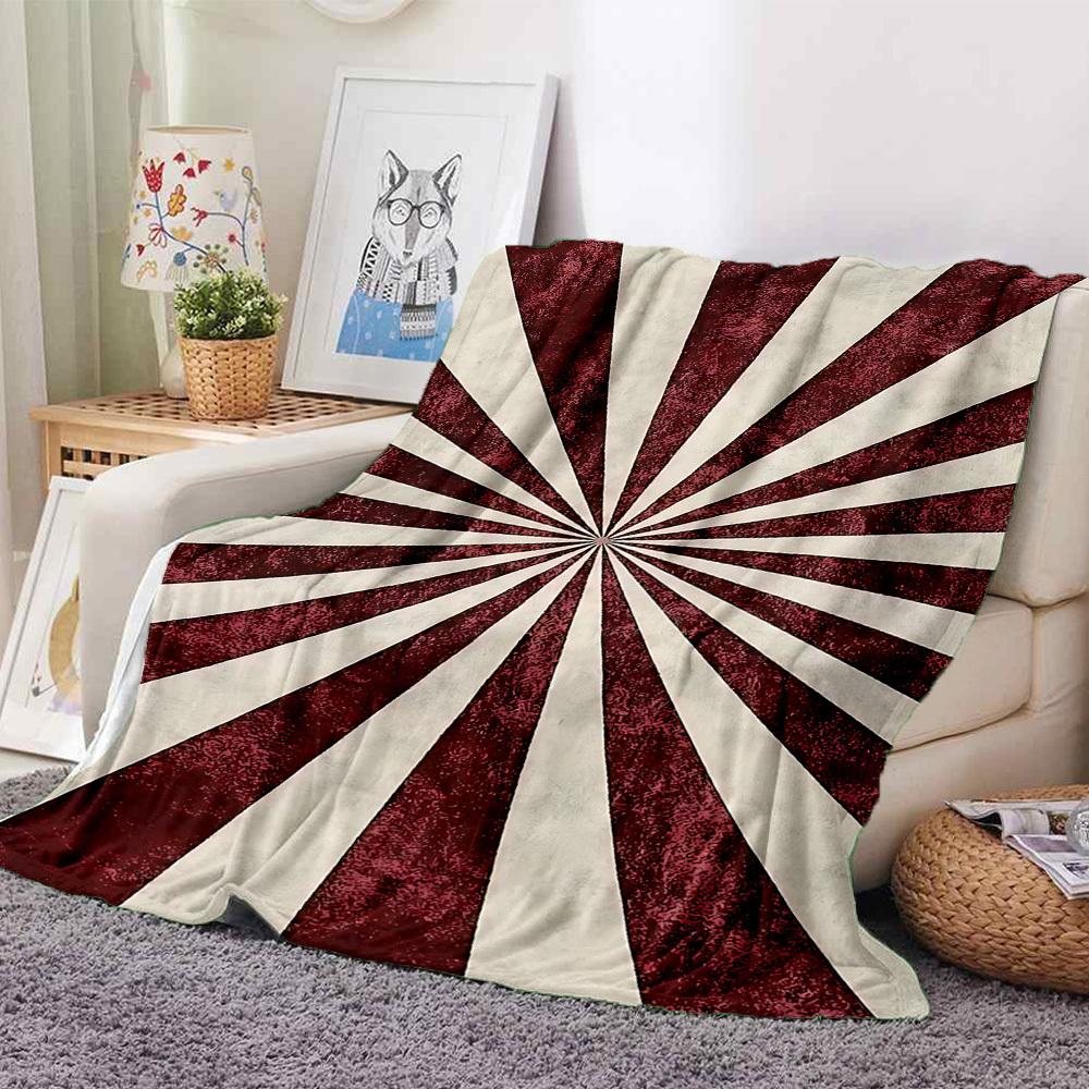 1pc Sunburst Stripes Blanket, Lightweight Flannel Throw Blanket for Sofa, Bed, Travel, Camping, Living Room, Office, Couch, Chair, and Bed