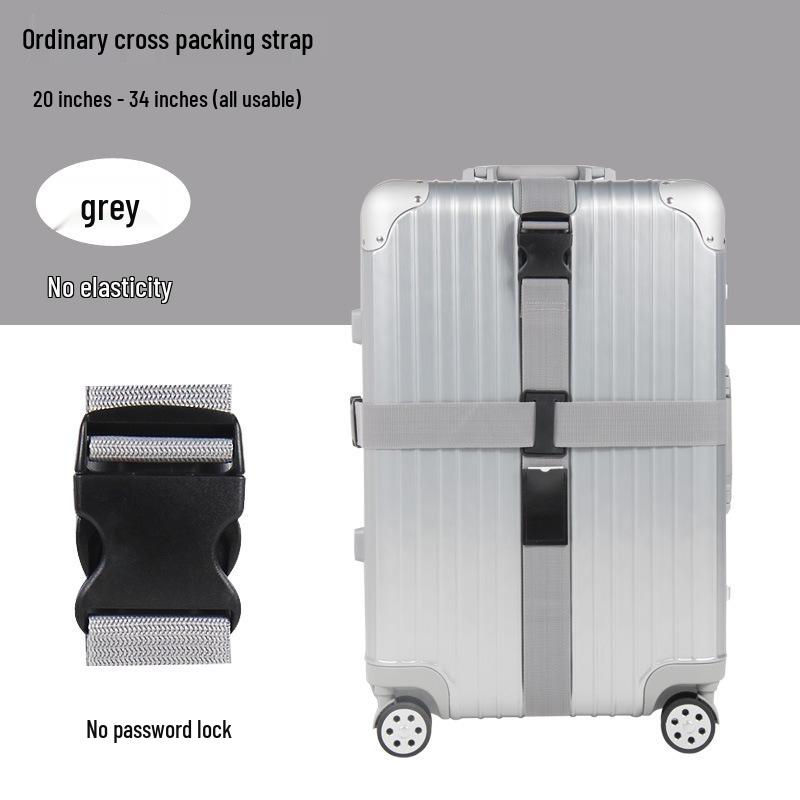 Explosion-Proof Customs Lock Luggage Straps: Reinforced Cross-Packing Straps for Tightening Checked Baggage.
