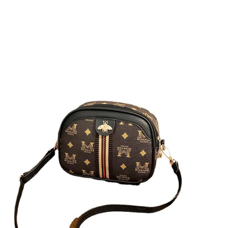 Stylish Retro Printed One-shoulder Crossbody Small Bag, a Fresh and Elegant Versatile Women's Bag