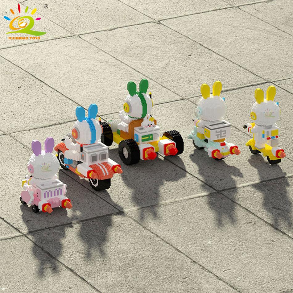 Niedlicher Astronauten-Motorrad-Mikrobaustein, Nanobricks, Mini-Diamant-Ziegel, Kinder-Konstruktionsspielzeug, Heimdekoration