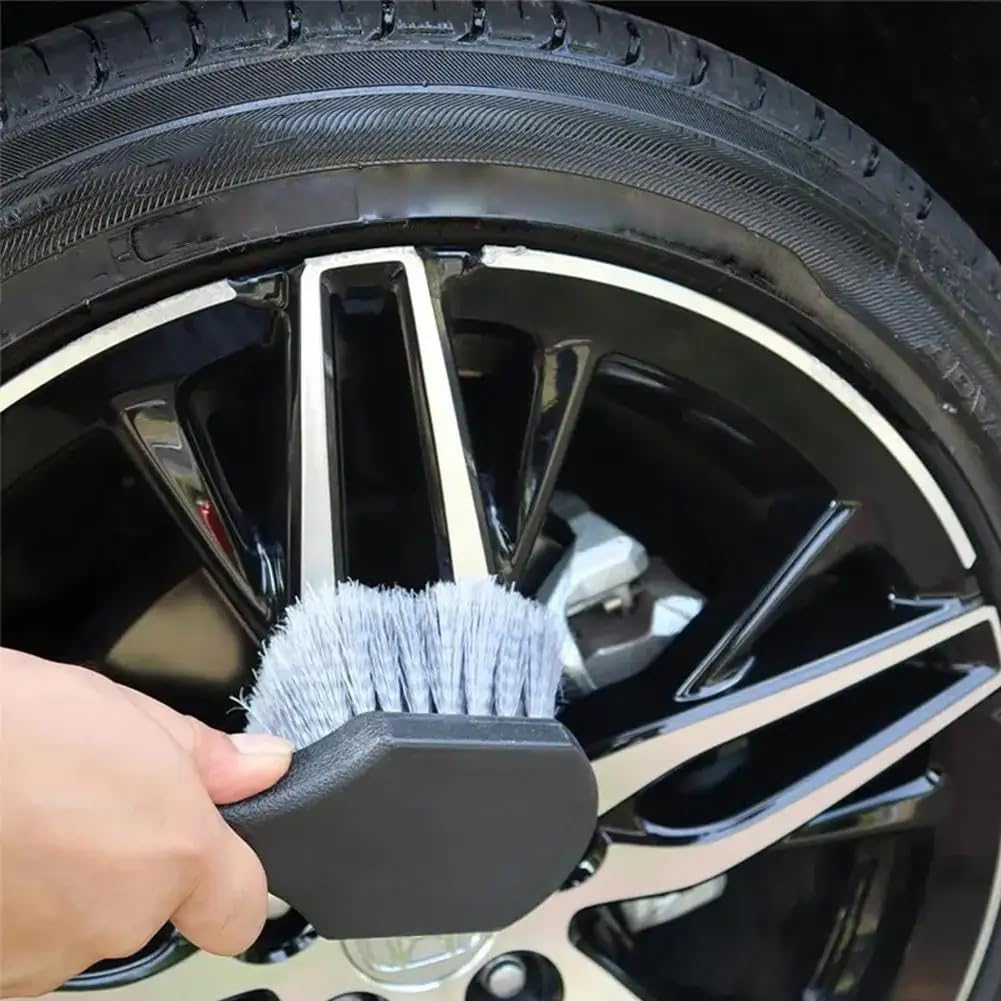 Audiophan Wheel & Tire Brush for Car Rims, Soft Bristle Car Wash Brush, Clean