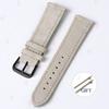 18mm 19mm 20mm 22mm Vintage Suede Cowhide Watch Strap Handmade Watch Band Gray Brown Green Quick Release Bracelet for Men Women
