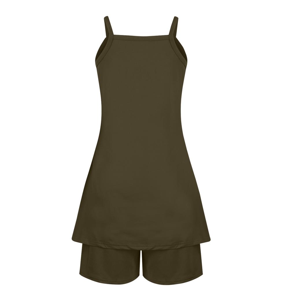 Women's Summer Fashion Tops Women's Two Piece Sets  Casual Shorts Set With Pockets