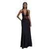 European Style 2025 Summer Women's Deep V Lace-Up Backless See-Through Slim Fit Dress